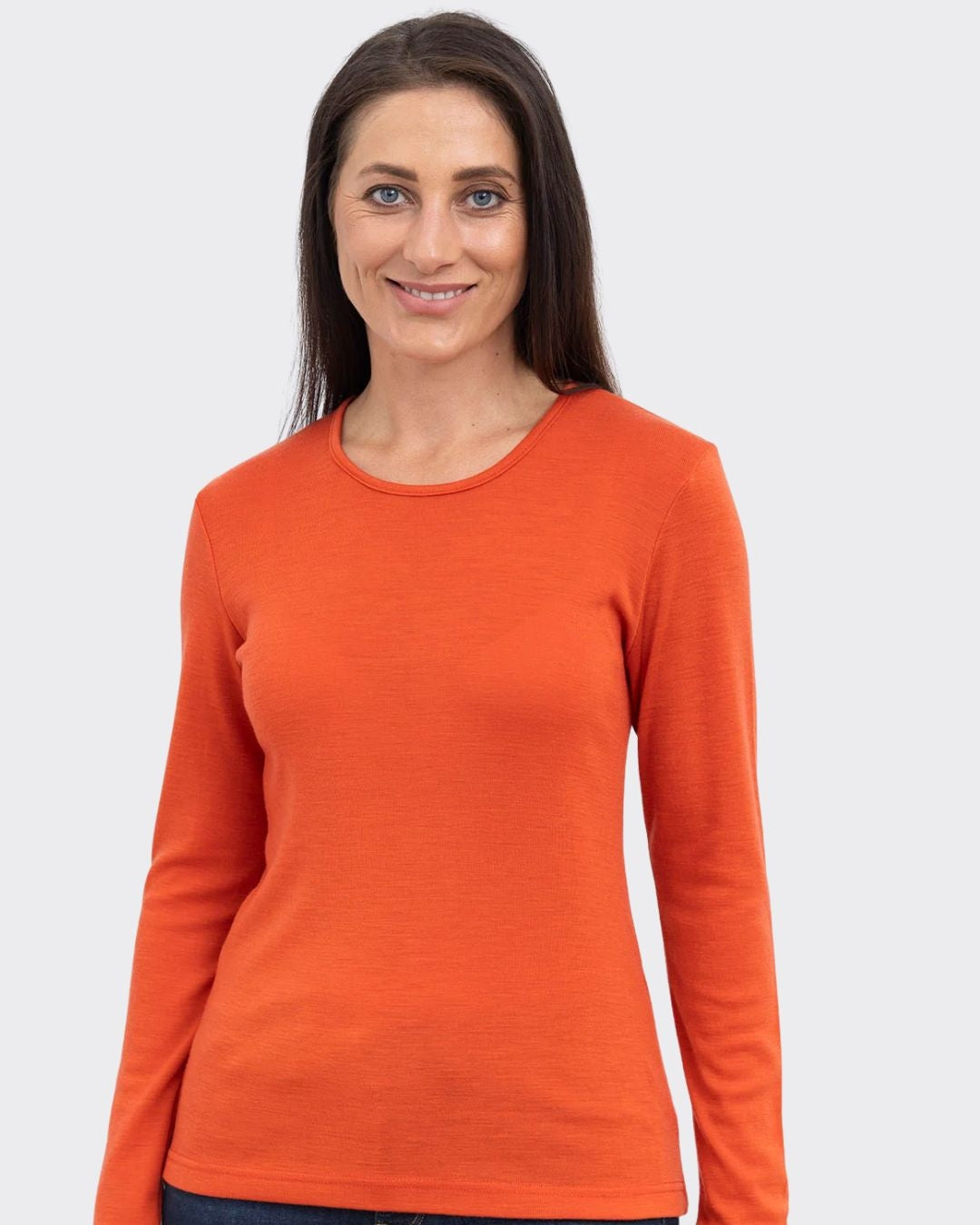 Bay Road Merino Womens Crew - Chilli