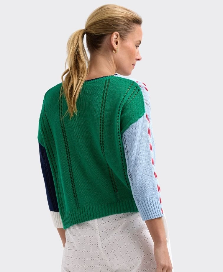 Zaket & Plover Cardi Thread Detail - Blue