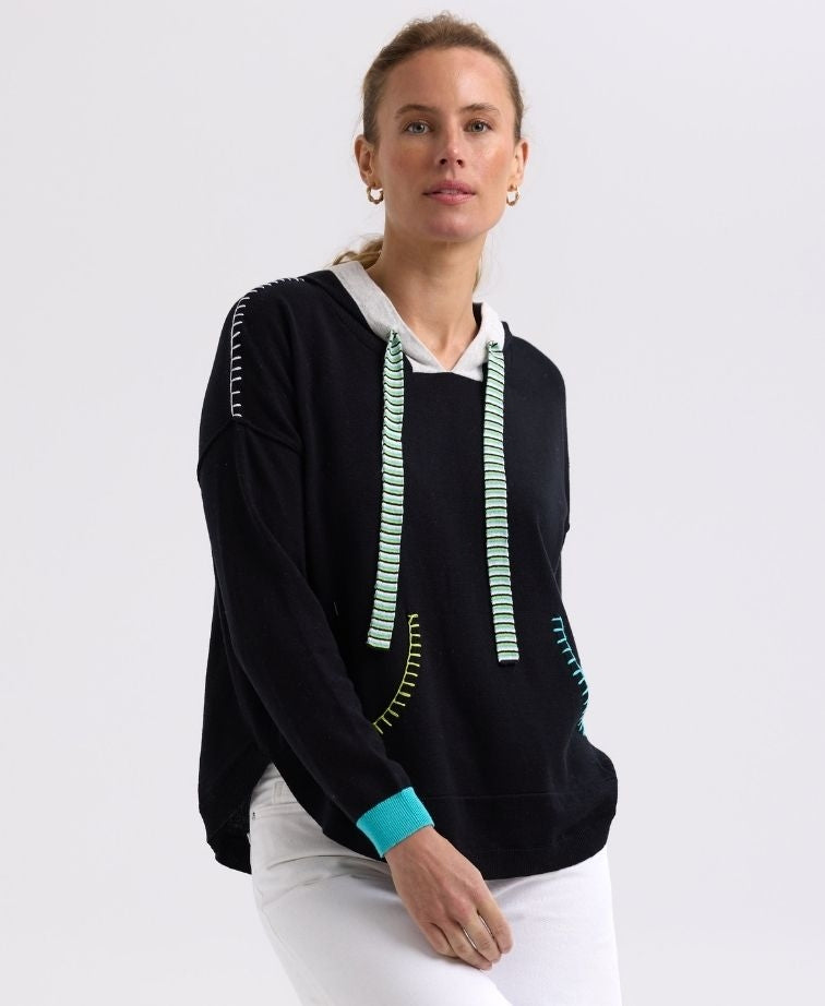 Zaket & Plover Hoodie Joey Pocket - Black