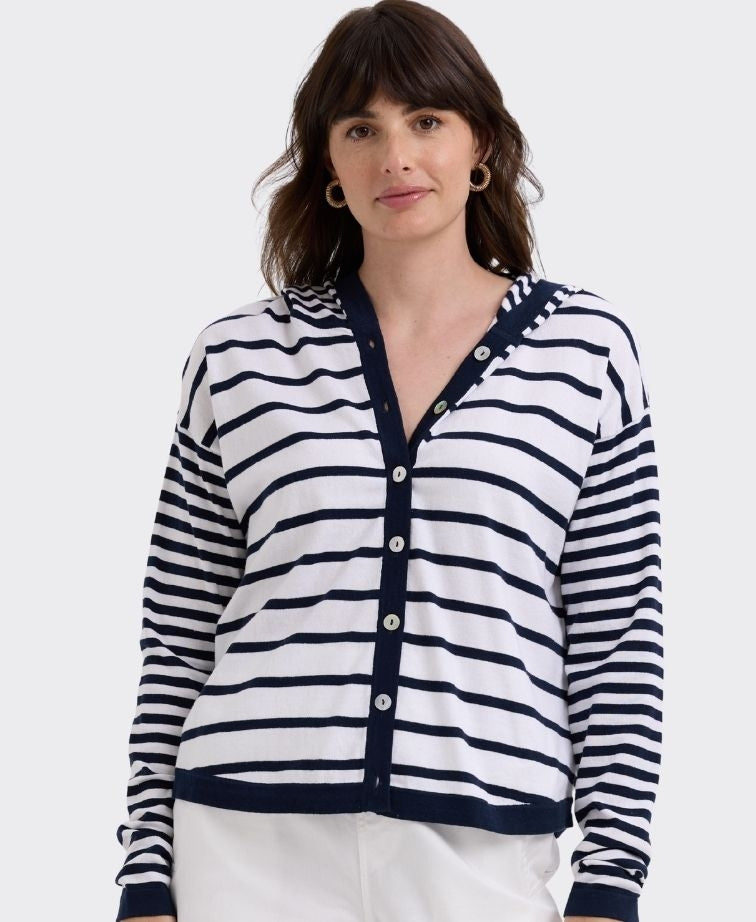 LD + Co Hoodie Multi Stripe - Marine