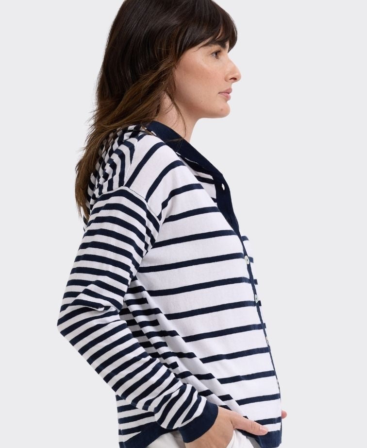 LD + Co Hoodie Multi Stripe - Marine