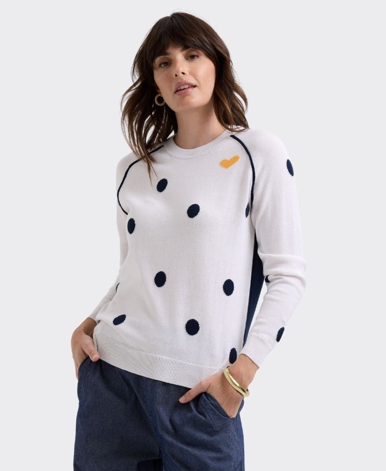 LD + Co Jumper Spot The Love - White