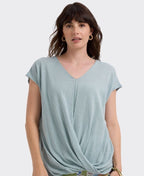 LD + Co Top Linen Drape - Lt Cyan