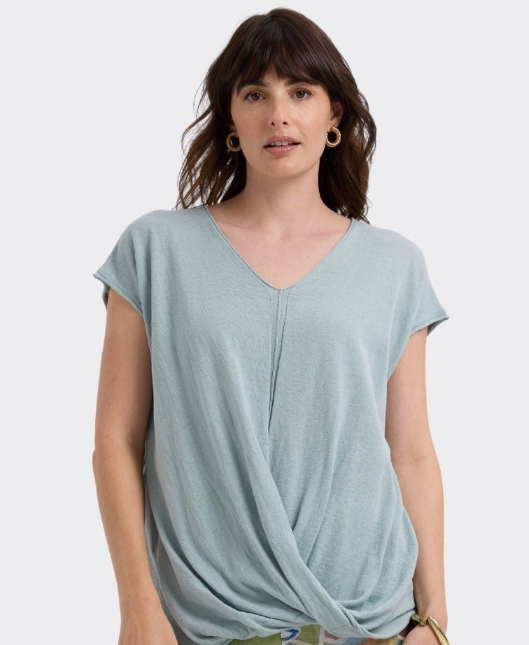 LD + Co Top Linen Drape - Lt Cyan