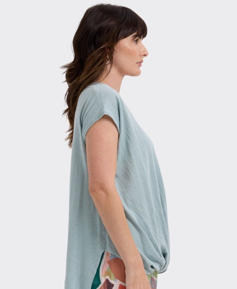 LD + Co Top Linen Drape - Lt Cyan