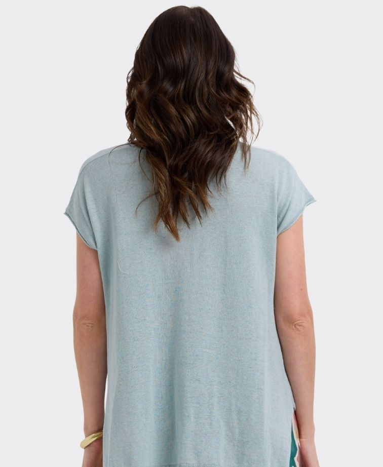 LD + Co Top Linen Drape - Lt Cyan