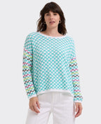 LD + Co Jumper Checked - White