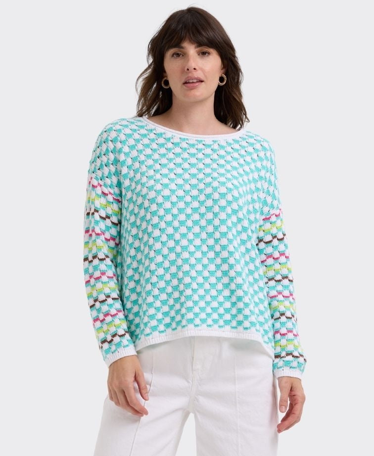 LD + Co Jumper Checked - White