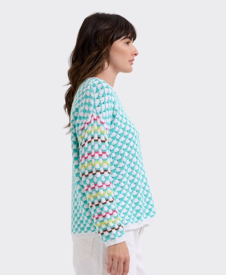 LD + Co Jumper Checked - White