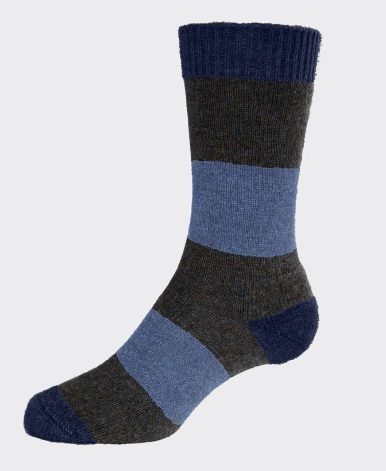 Noble Wilde Socks Hoop Stripe - Maritime Base