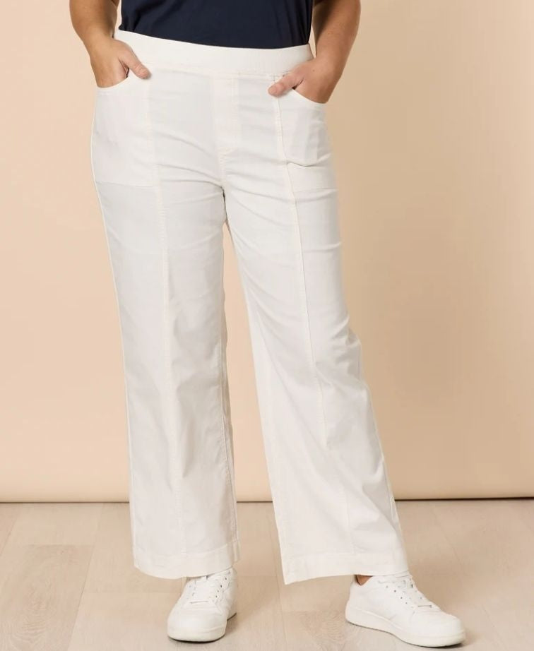 Threadz Jean Charli Denim Topstitch Front - Ivory