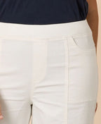 Threadz Jean Charli Denim Topstitch Front - Ivory
