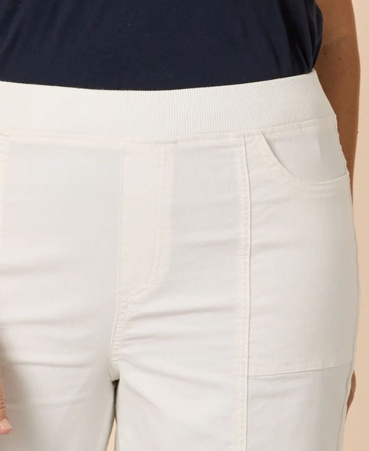 Threadz Jean Charli Denim Topstitch Front - Ivory