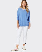 Threadz Knit Isabella With Stripe Cami 2in1 - Blue