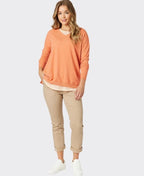 Threadz Knit Isabella With Stripe Cami 2in1 - Mango