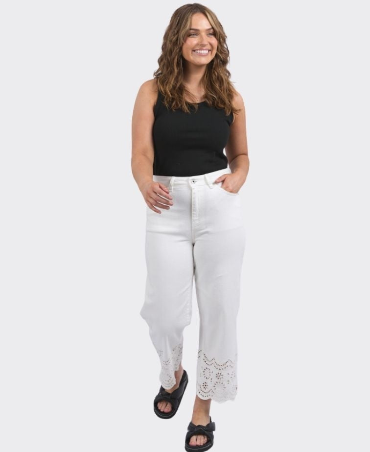 Elm Jean Lace - Vintage White