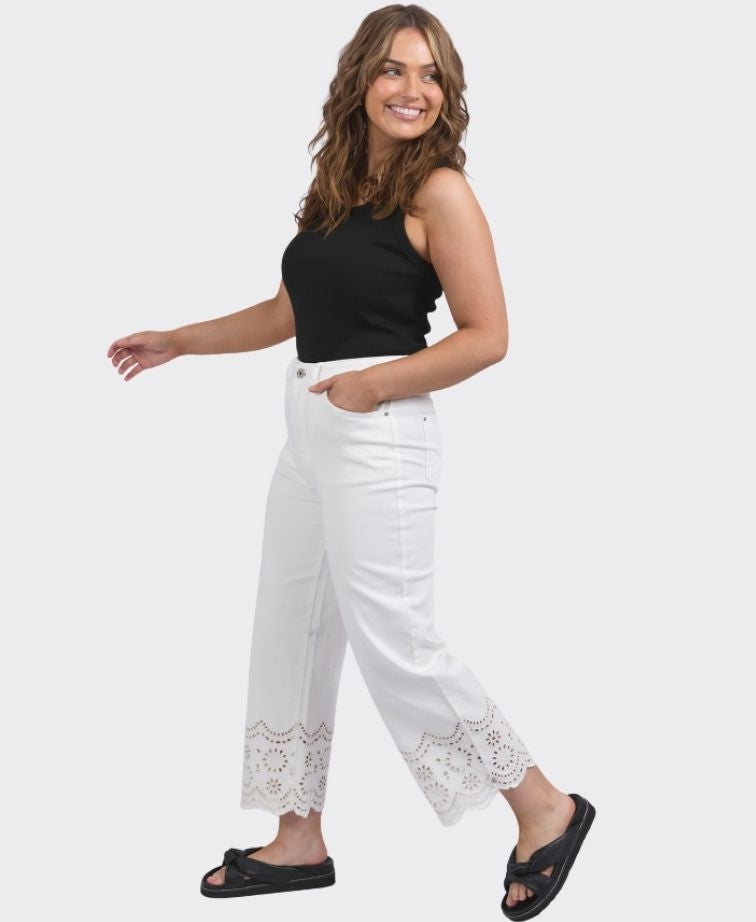 Elm Jean Lace - Vintage White