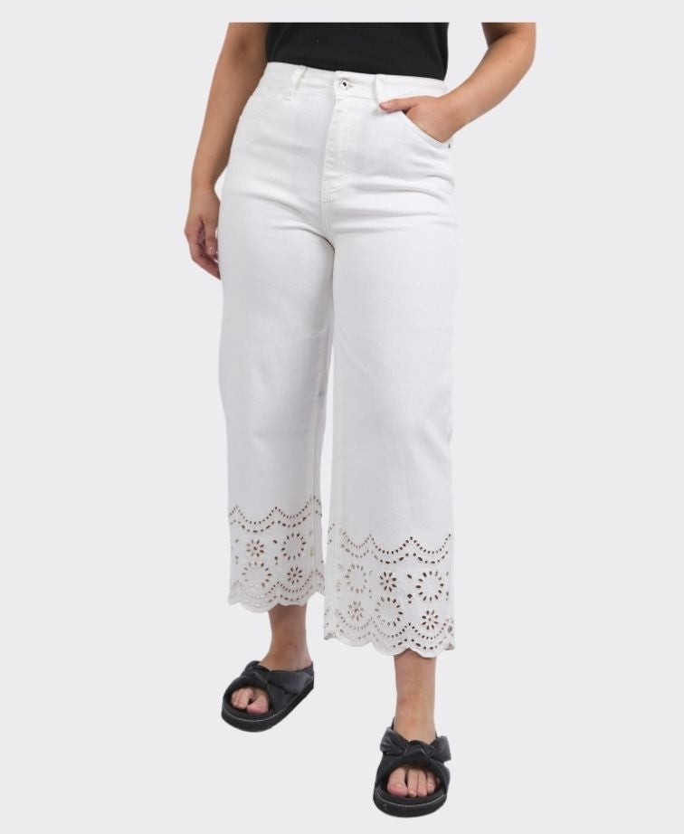 Elm Jean Lace - Vintage White