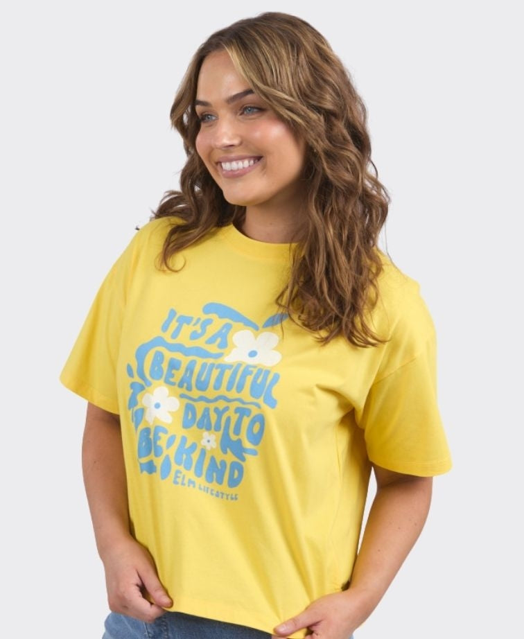 Elm Tee Beautiful Day - Lemon