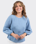 Elm Top Della Chambray - Mid Blue Wash