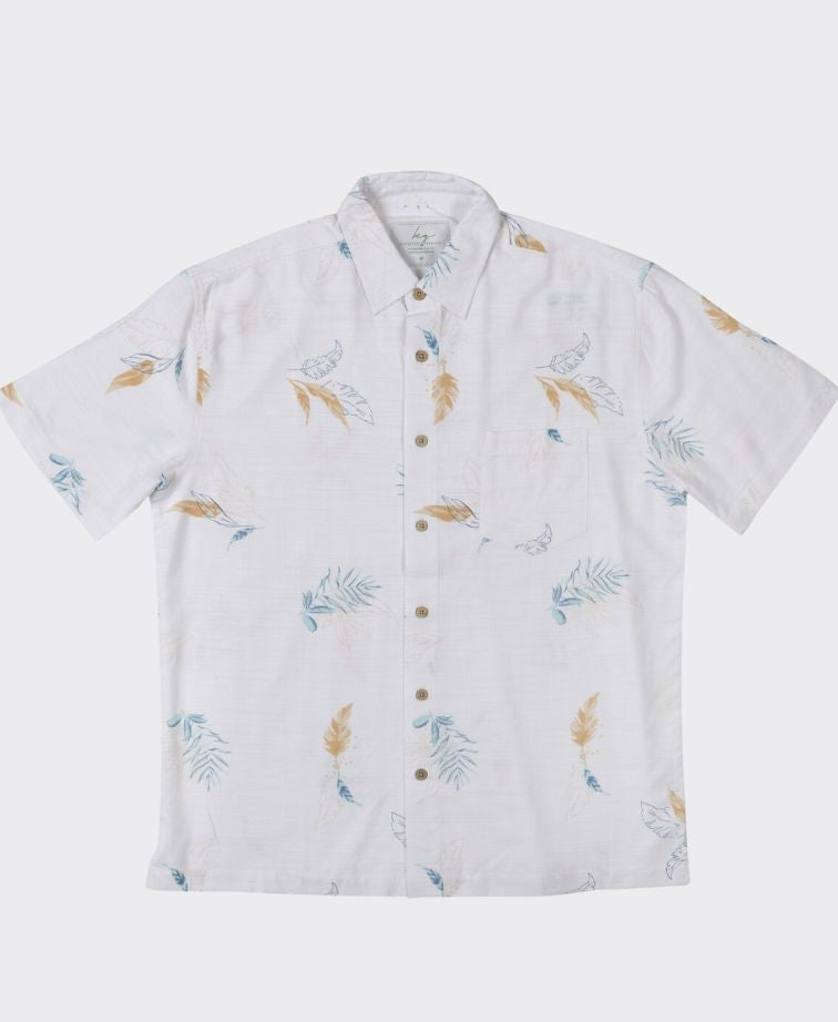 Kingston Grange Shirt S/S Bamboo Cable Beach - Cable Beach