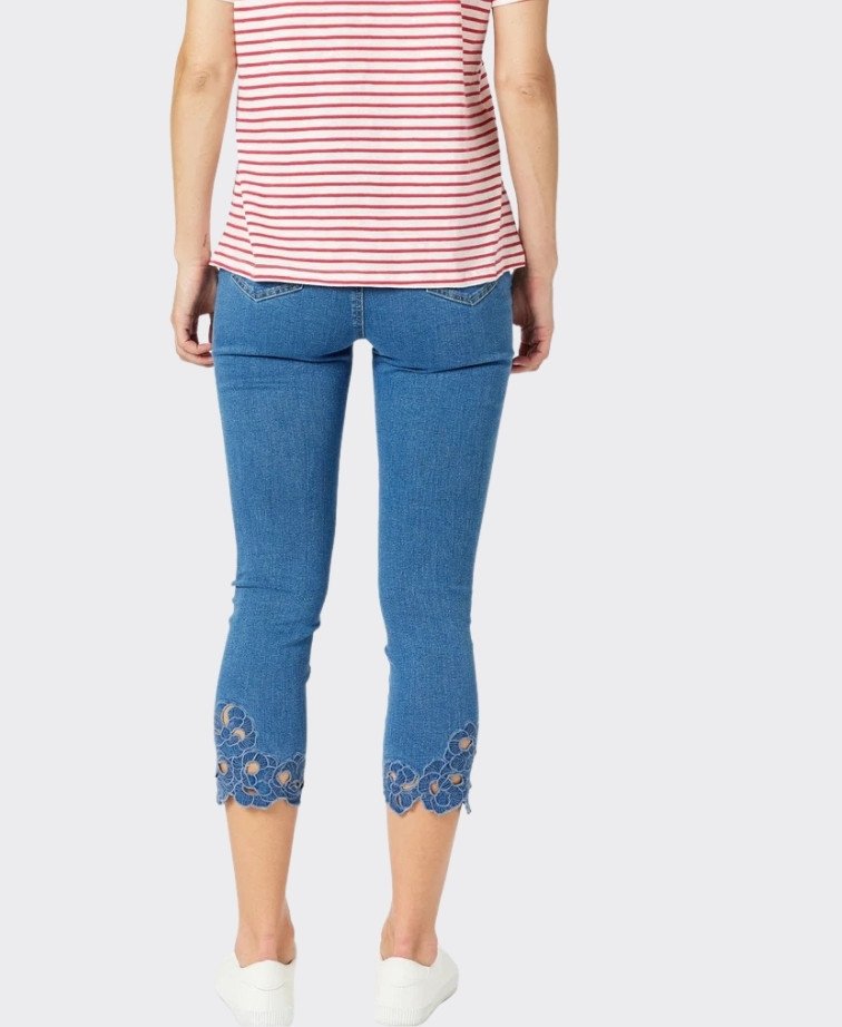 Gordon Smith Jean Isla Emb Cut Out - Denim