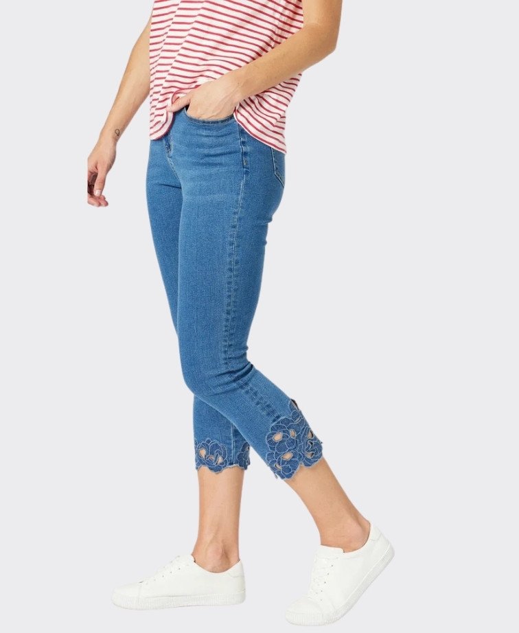 Gordon Smith Jean Isla Emb Cut Out - Denim