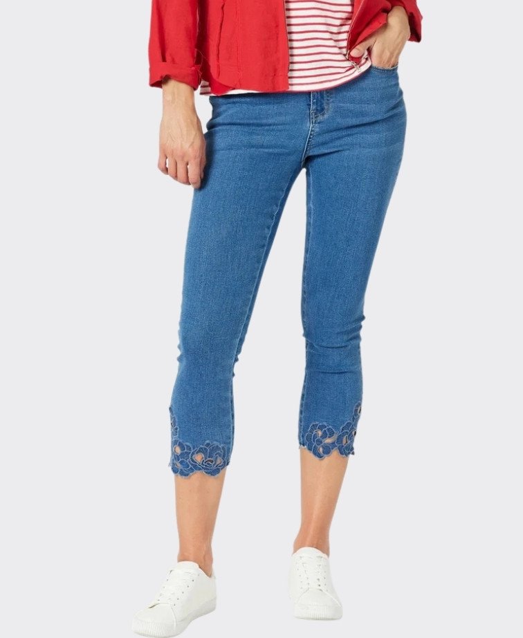Gordon Smith Jean Isla Emb Cut Out - Denim
