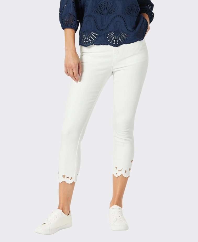 Gordon Smith Jean Isla Emb Cut Out - White