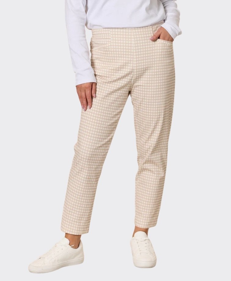 Gordon Smith Pant Alexis Gingham - Natural