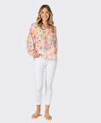 Gordon Smith Top L/S Spring Floral Pastel - Multi