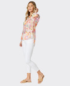 Gordon Smith Top L/S Spring Floral Pastel - Multi