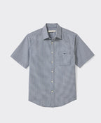 RMW Classic Poplin Check S/S Shirt - Navy Char