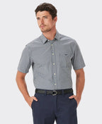 RMW Classic Poplin Check S/S Shirt - Navy Char