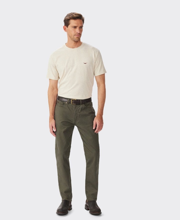RMW Loxton 5 Pocket Jean - Olive