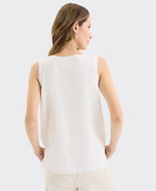 Yarra Trail Knit Blaze Sleeveless - White