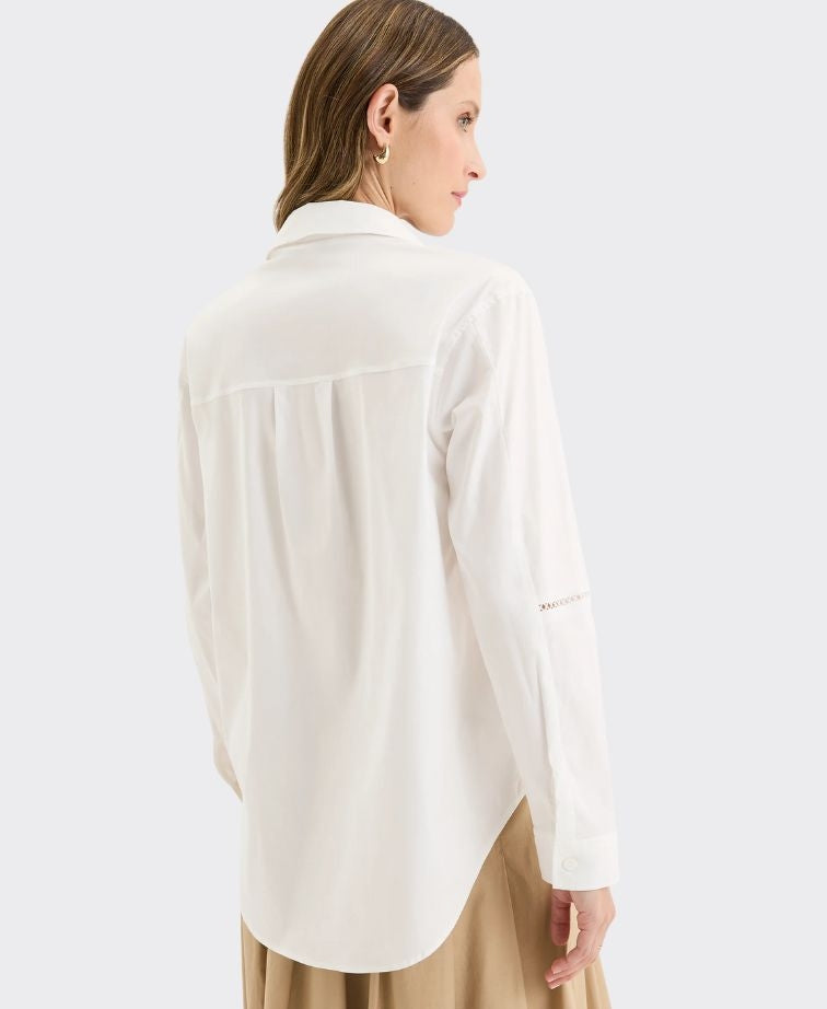 Yarra Trail Shirt Pedirika Ladder Lace - White