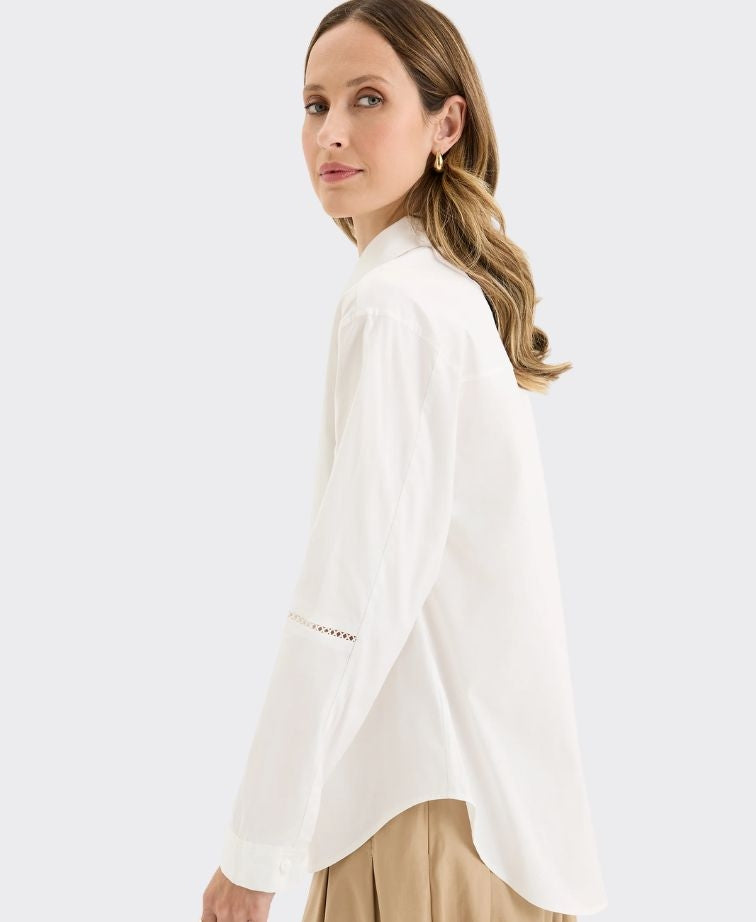 Yarra Trail Shirt Pedirika Ladder Lace - White