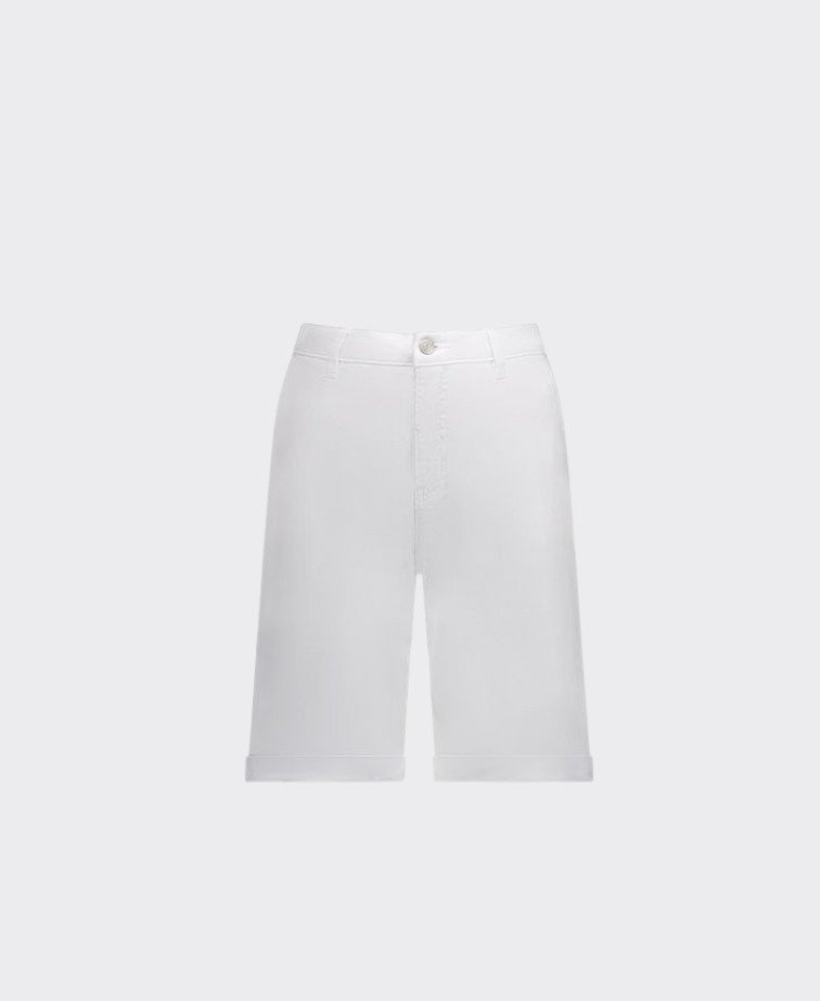 Vassalli Short Slim Leg Above Knee Denim - White Denim