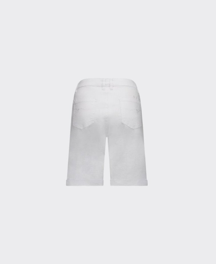 Vassalli Short Slim Leg Above Knee Denim - White Denim