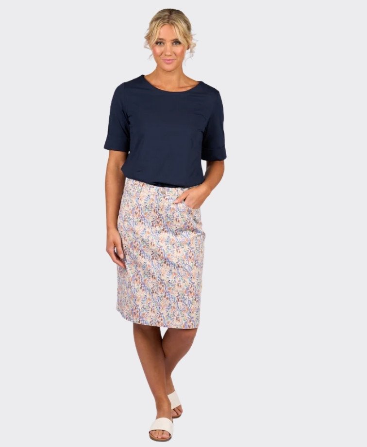Vassalli Skirt Denim Printed - Amalfi