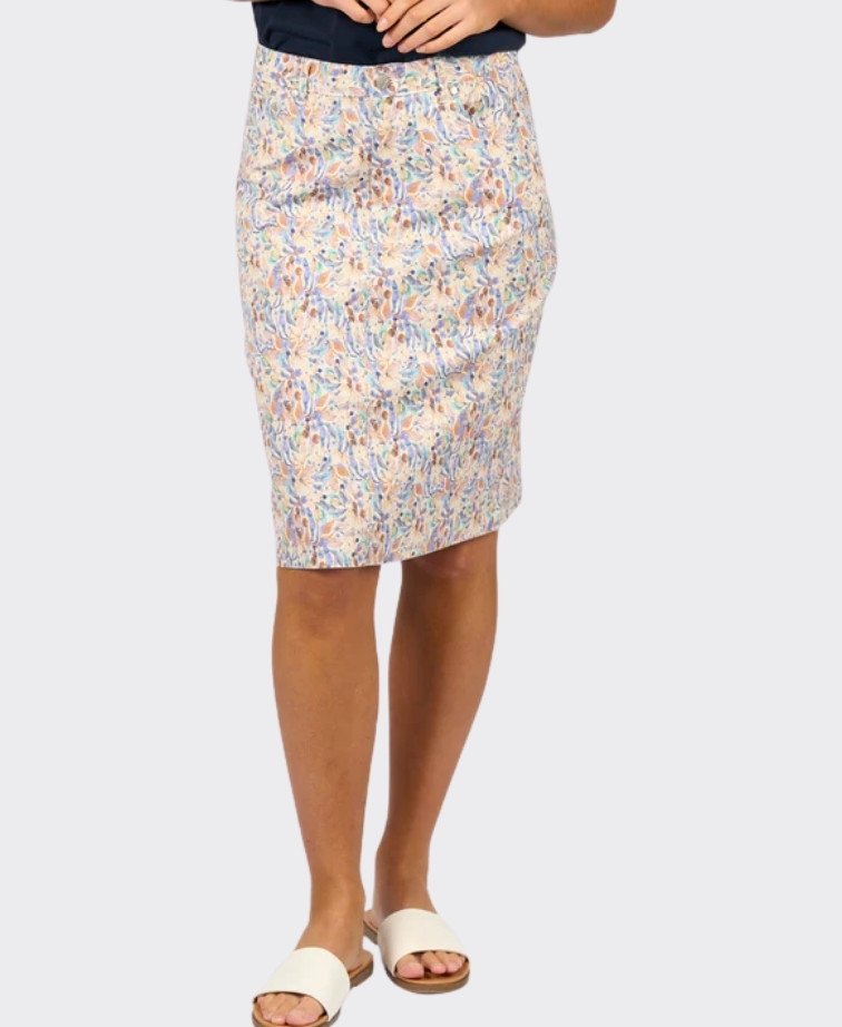Vassalli Skirt Denim Printed - Amalfi