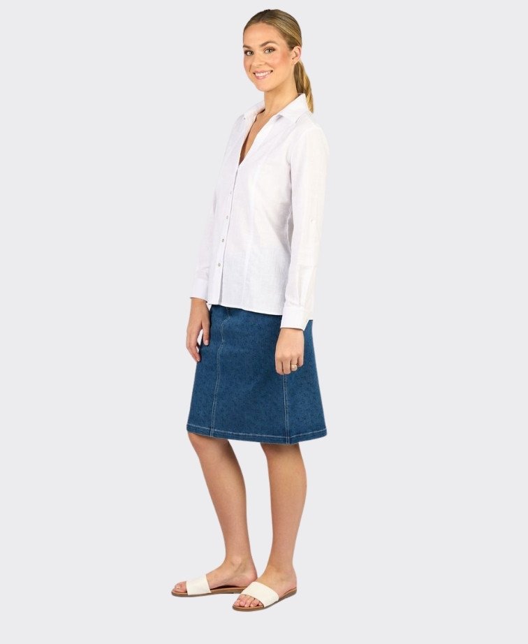 Vassalli Skirt Denim Printed - Kansas