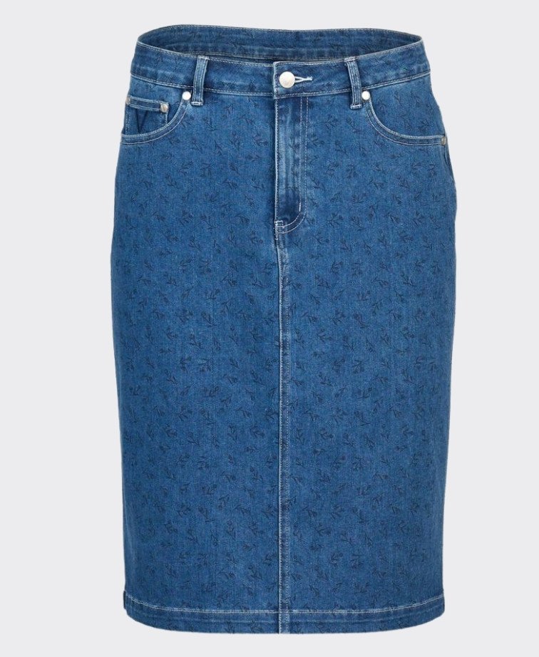 Vassalli Skirt Denim Printed - Kansas