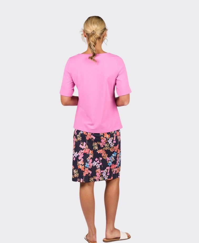 Vassalli Tee Boat Neck - Orchid
