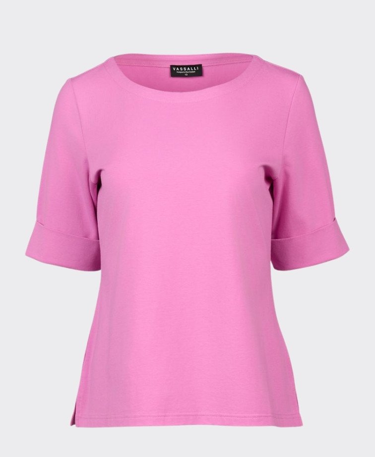 Vassalli Tee Boat Neck - Orchid