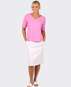 Vassalli Tee V Neck - Orchid