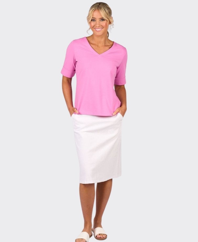Vassalli Tee V Neck - Orchid