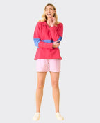 Charlie Jane Short Otara Stripe - Pink Stripe