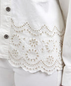 Elm Jacket Lace Denim - Vintage White